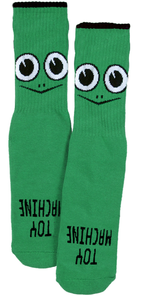 Toy Machine Socks Turtle Face Youth Green