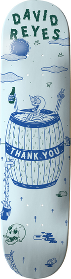 Thank You Deck David Reyes Barreled 8.0 Blue