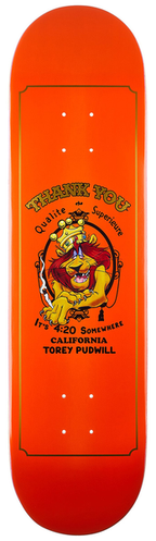 Thank You Deck Torey Pudwill Roll Up 8.38 Orange