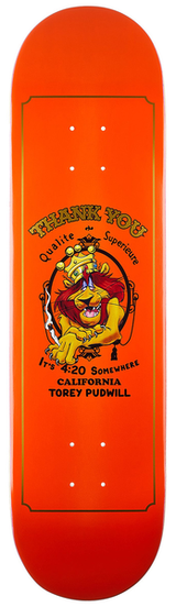 Thank You Deck Torey Pudwill Roll Up 8.38 Orange