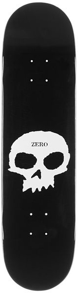 Zero Deck Single Skull Black White