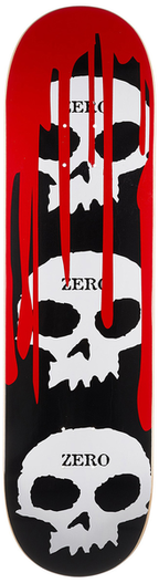 Zero Deck 3 Skull Blood Black White Red
