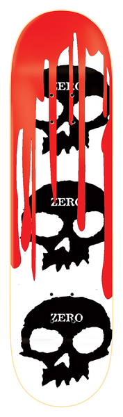 Zero Deck 3 Skull Blood White Black Red R7
