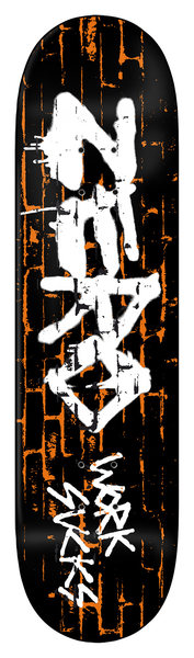 Planche de skateboard Zero Reissue Work Sucks Dipped R7 8,5"
