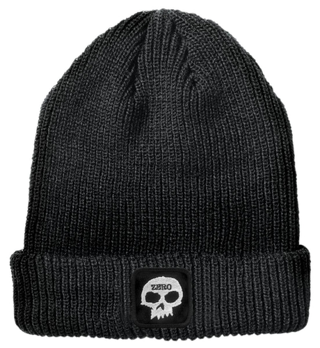 Bonnet Zero Single Skull Patch Black