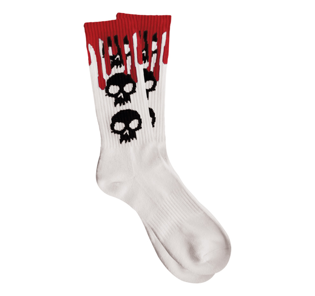 Chaussettes Zero 3 Skull Blood White