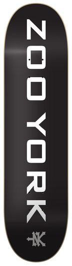 Zoo York Deck Og 95 Logo Block Black White Grey 7.75