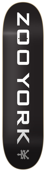 Zoo York Deck Og 95 Logo Block Black White Grey 7.75