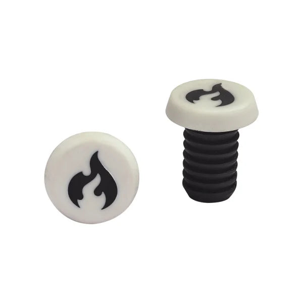 Embouts De Guidon (X2) - Chilli Base - Blanc/Noir