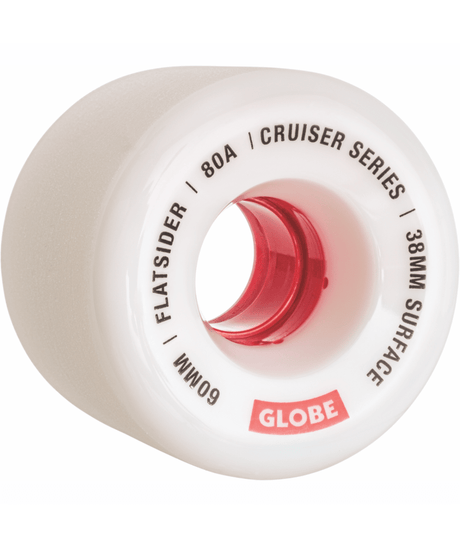 Roues de cruiser Globe Flatsider White/Red