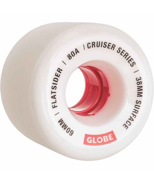 Roues de cruiser Globe Flatsider White/Red