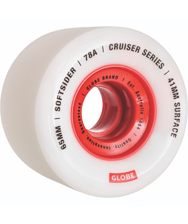 Roues de cruiser Globe Softsider White/Red