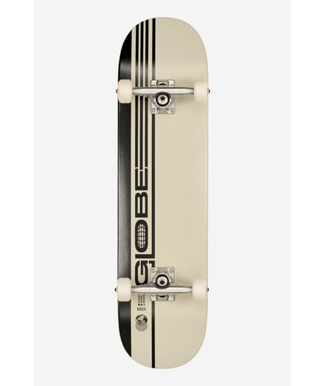 Skateboard complet Globe G0 Strype Hard Black/Off-White 8"