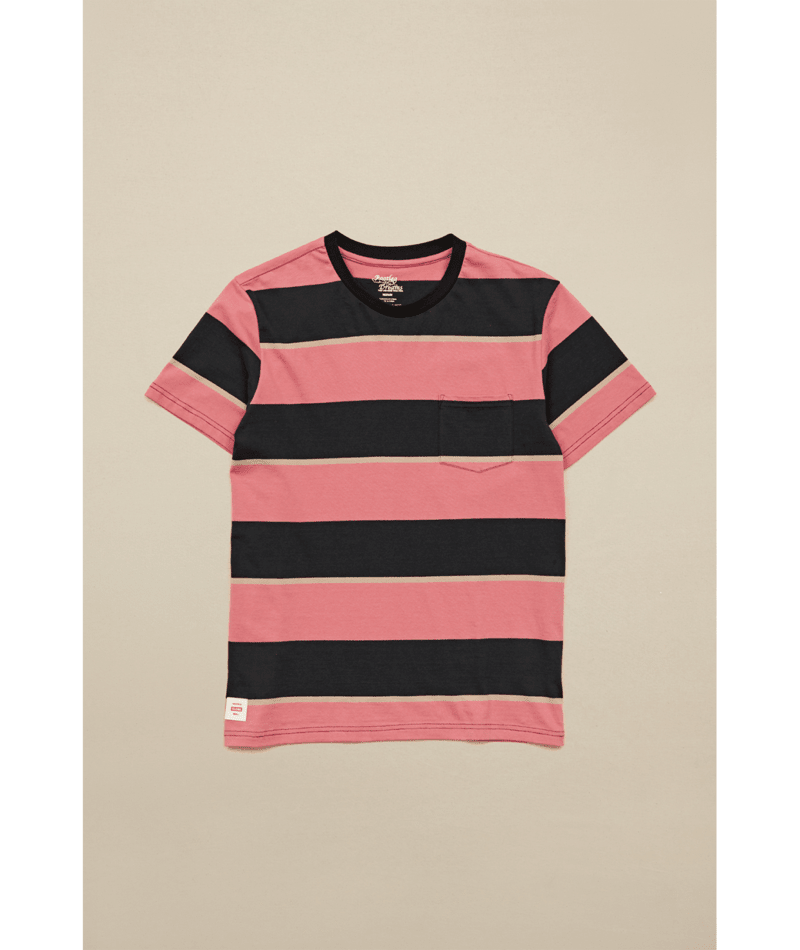 Tee-shirt Globe Bootleg Dreams Stripe Red Smoke