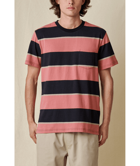Tee-shirt Globe Bootleg Dreams Stripe Red Smoke