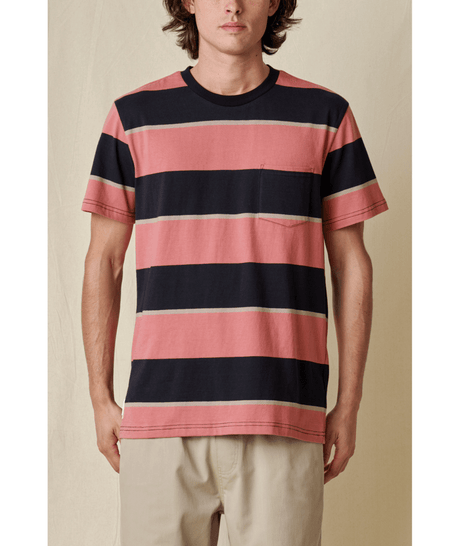 Tee-shirt Globe Bootleg Dreams Stripe Red Smoke