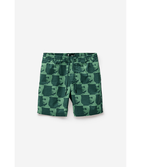 Short de bain Globe Circuits Night Green