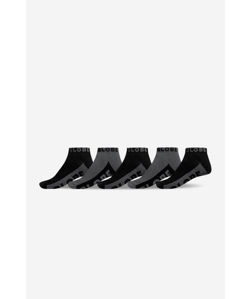 Chaussettes basses Globe B/G ANKLE (lot de 5) Black/Grey