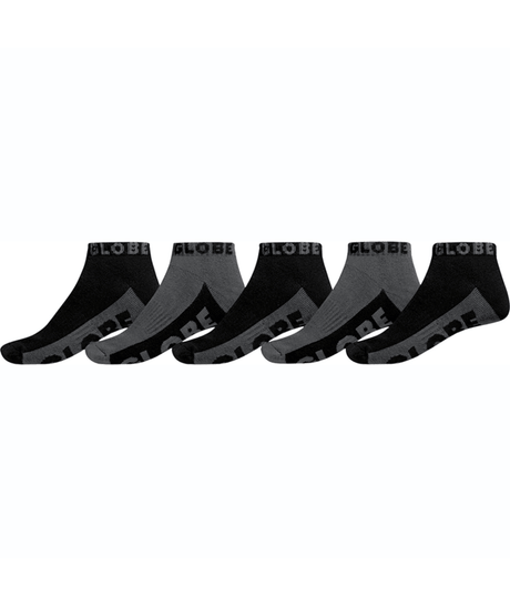Chaussettes basses Globe B/G ANKLE (lot de 5) Black/Grey