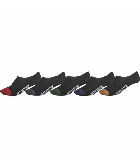 Chaussettes Globe Dip Invisible (lot de 5) Black/Assorted