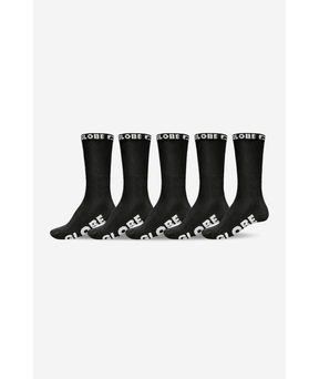 Chaussettes hautes Globe BLACKOUT HI CREW (lot de 5) Black/Black
