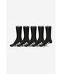 Chaussettes hautes Globe BLACKOUT HI CREW (lot de 5) Black/Black