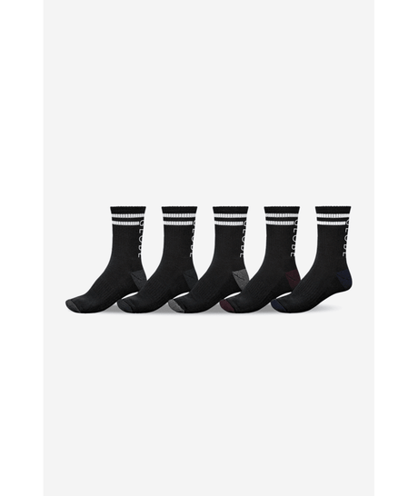 Chaussettes hautes Globe Carter Crew (lot de 5) Black/Assorted