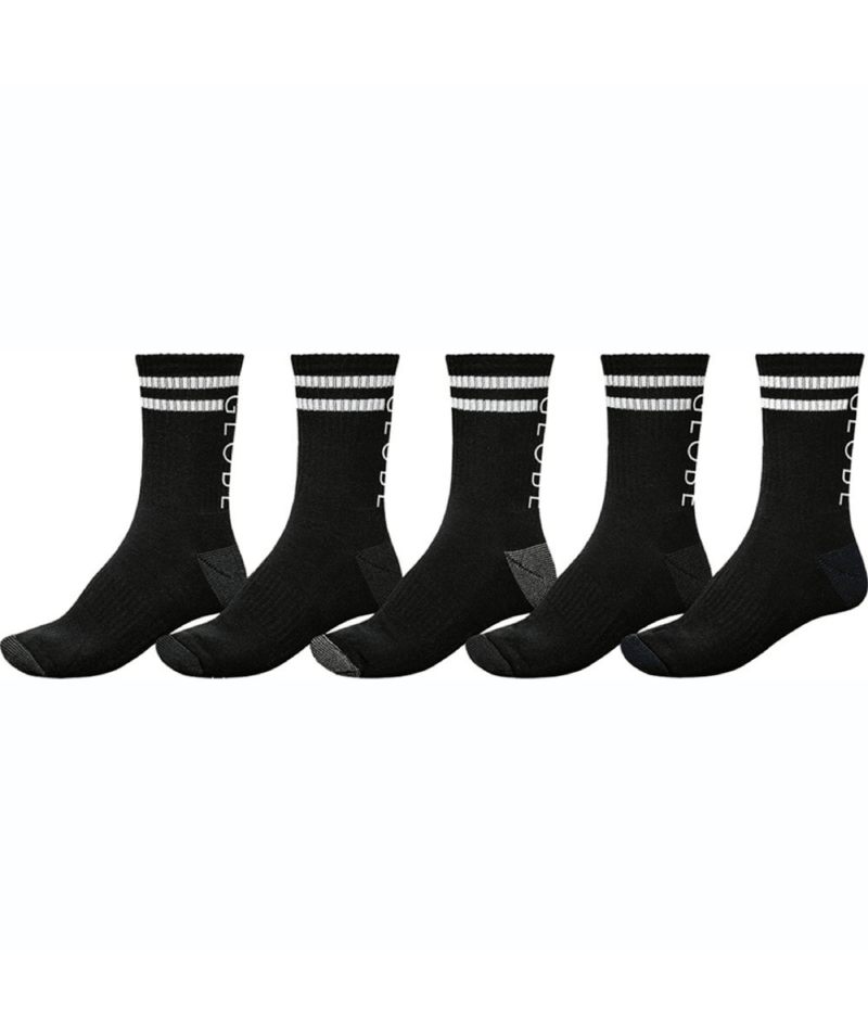 Chaussettes hautes Globe Carter Crew (lot de 5) Black/Assorted
