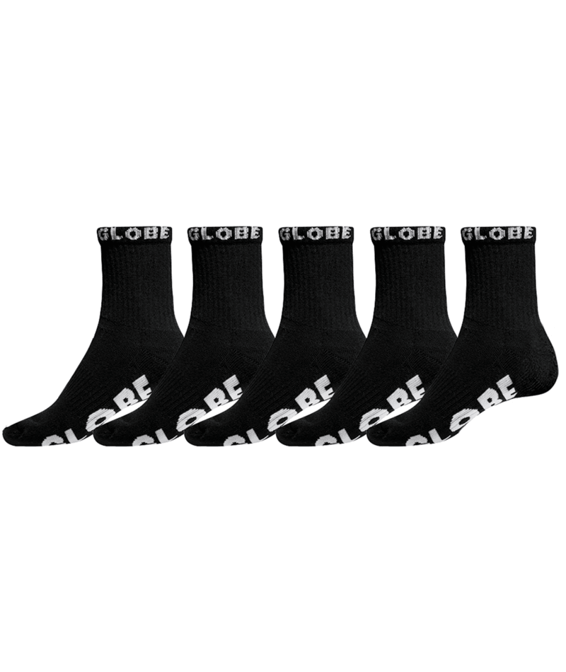 Chaussettes hautes Globe OG Logo Hi Crew (lot de 5) BLACK