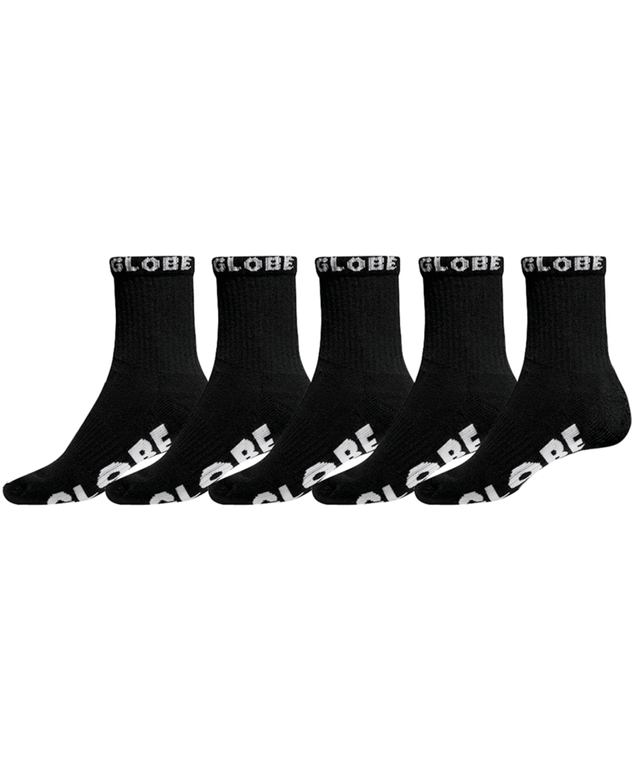 Chaussettes hautes Globe OG Logo Hi Crew (lot de 5) BLACK
