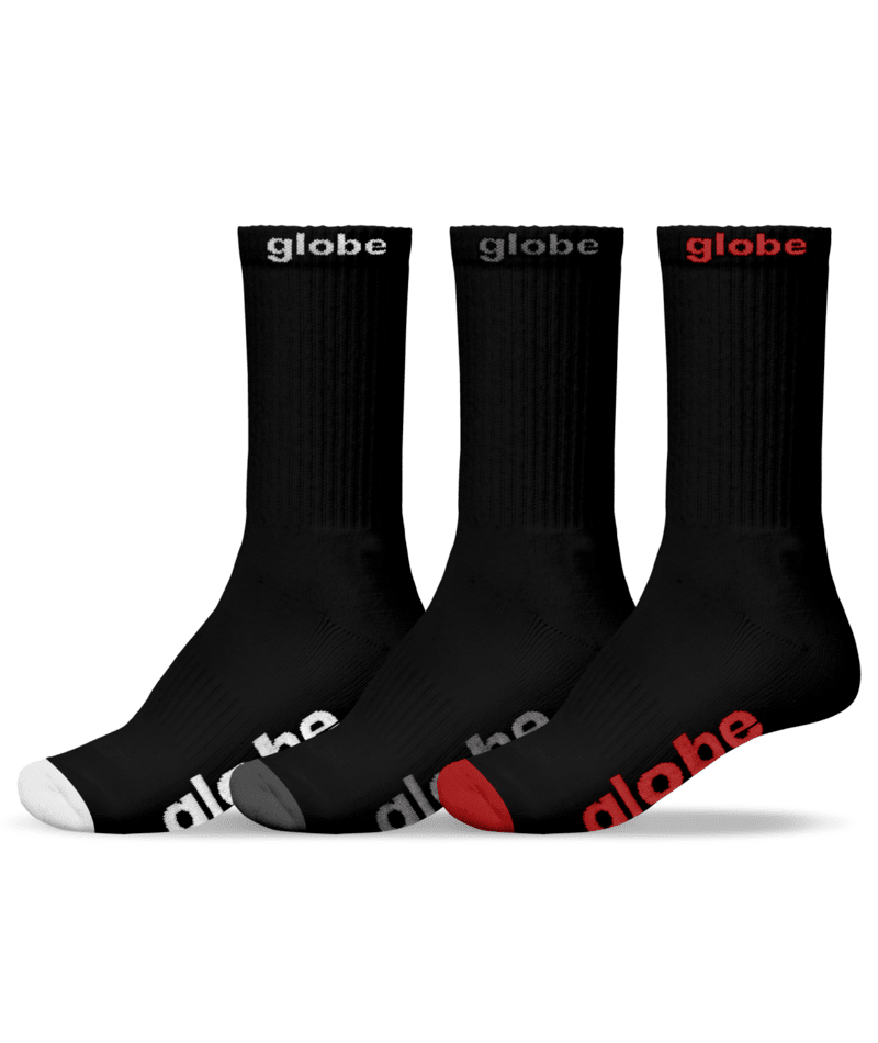 Chaussettes hautes Globe OG Hi Crew (lot de 3) w Case Assorted