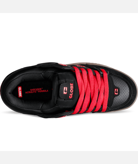 Chaussure de skate Globe Fusion Black Red Gum
