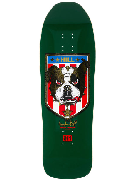 Powell Peralta Frankie Hill Bulldog Reissue - Deck 9.95" × 31" Green / Gold Foil