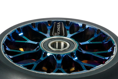 Roue Black Pearl Venom V2 115 12 Std Double Bleu Chrome