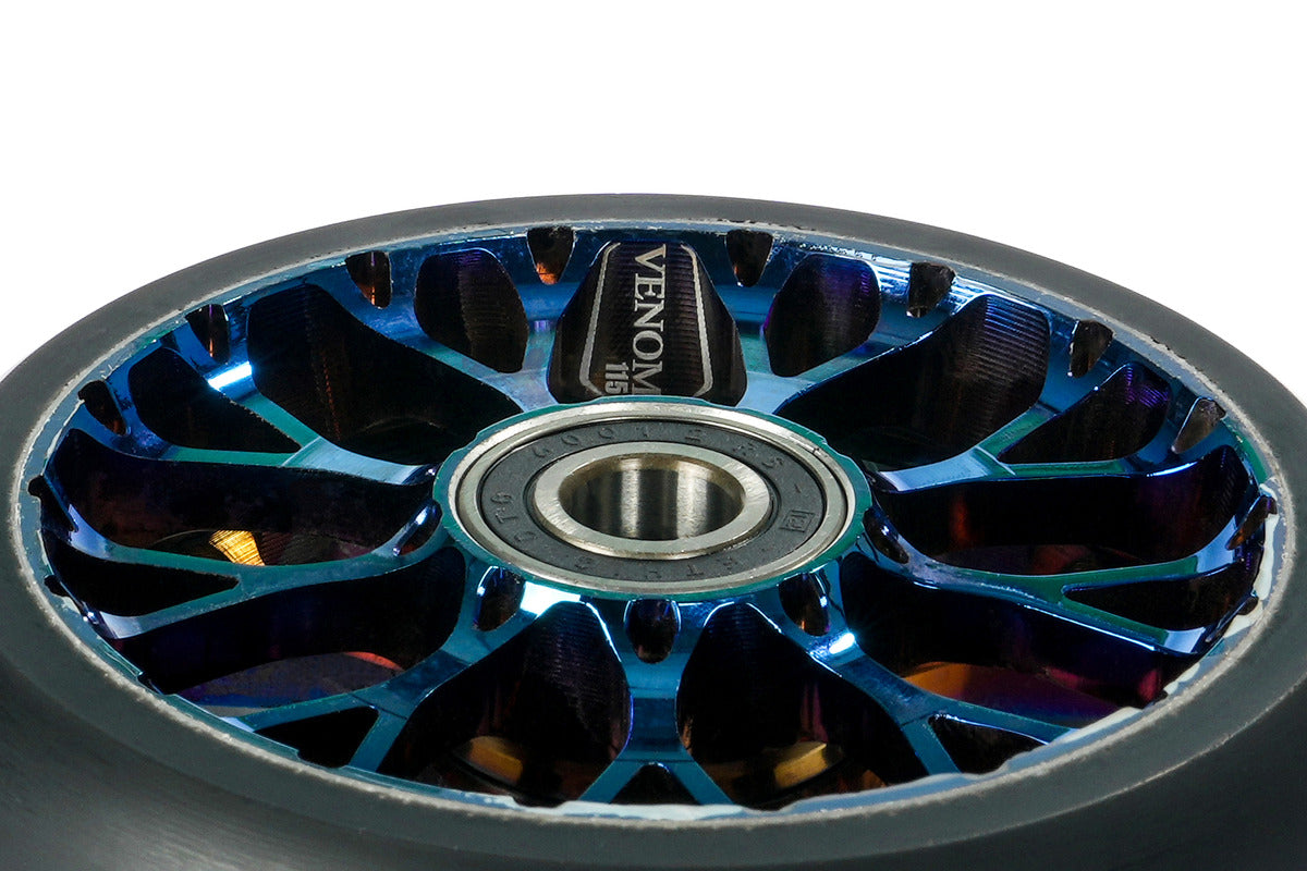 Roue Black Pearl Venom V2 115 12 Std Simple Bleu Chrome