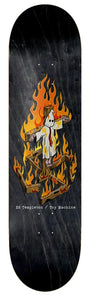 Deck Toy Machine Ed Templeton Charred Cross Black 8.25 - 7 Plis Érable