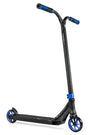 Trottinette freestyle Ethic DTC Erawan V2 Bleu complète, vue de profil, guidon Y-bar noir et pièces anodisées bleues