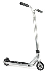Trottinette freestyle Ethic DTC Erawan V2 Brushed complète, vue de profil, guidon Y-bar et pièces en aluminium brossé