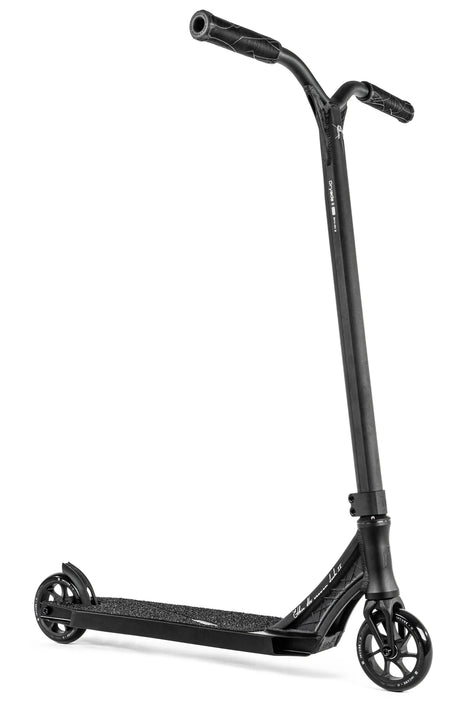 Trottinette freestyle Ethic DTC Erawan V2 noir complète, vue de profil, guidon Y-bar noir et pièces Noir