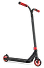 Trottinette freestyle Ethic DTC Pandora Rouge complète, vue de profil, guidon Y-bar noir et pièces anodisées rouges
