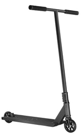 Trottinette freestyle Native Format Noir complète, vue de profil, guidon T-bar noir et pièces noir