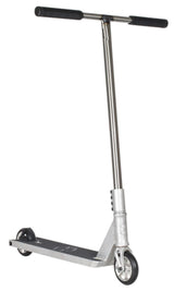 Trottinette freestyle Native Stem Brut complète, vue de profil, guidon T-bar noir et pièces brut